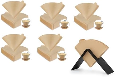 MIBRU Coffee Filters V60 Cone Paper White 100pcs Coffee Filters Unbleached Paper Filters Compatible with Pour Over Drippers 2-4 Cups Size 02 Coffee Filters v60 (1-4 Cups 02, 100)