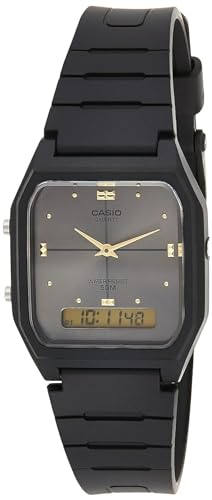 Casio 26 Stainless Steel Digital Watch, Black Silver, Standard, Digital-Analog, for Men
