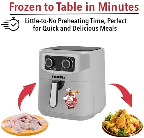 Nikai 3 Liter Air Fryer |1100-1300W|50/60Hz|Black Model No NAF2501M, min 2 yrs warranty