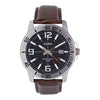 Casio watch men analog brown dial stainless steel