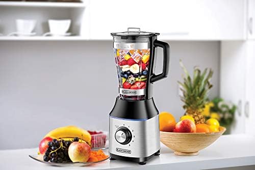 BLACK+DECKER 400W 1.5L Blender With Grinder Mills With 300ml 2 Grinding Mill, Stainless Steel Blades and Two Pulse Control White, For Fine Grinding Coffee Herbs&Spices BX4000-B5