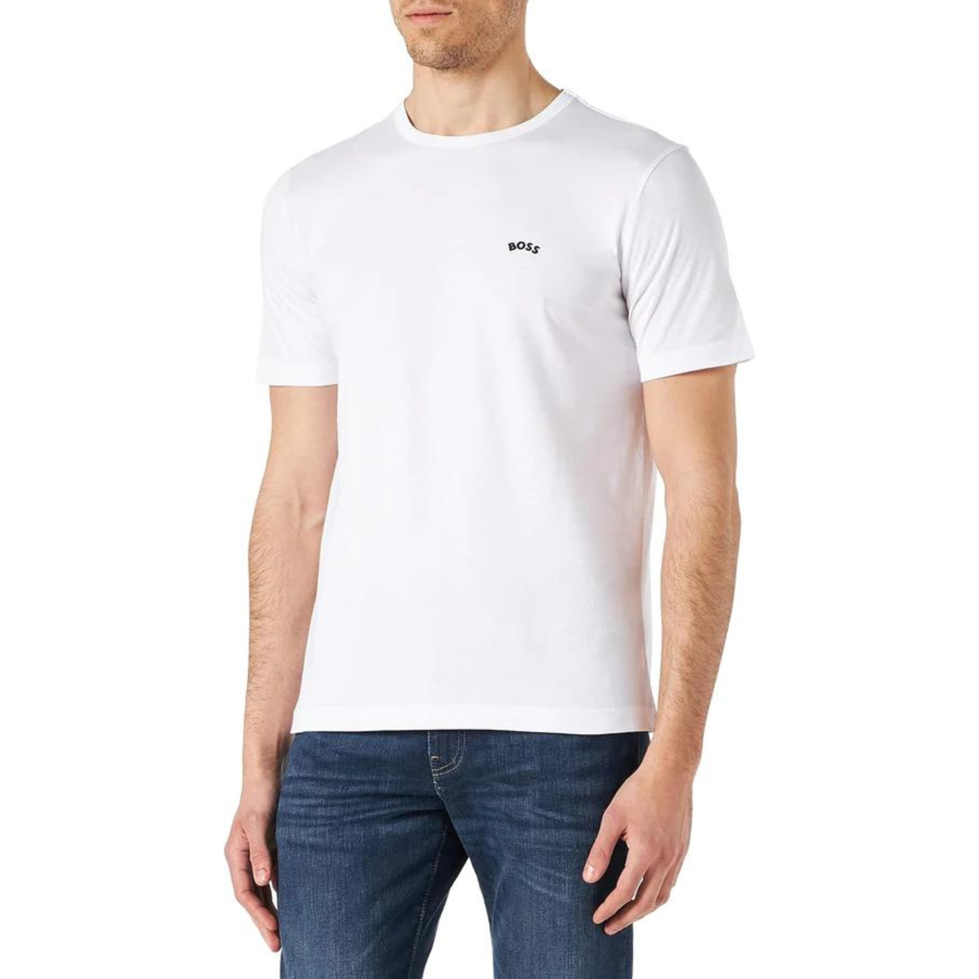 BOSS Men's Tee Curved 10241647 01 T-Shirt (pack of 1)