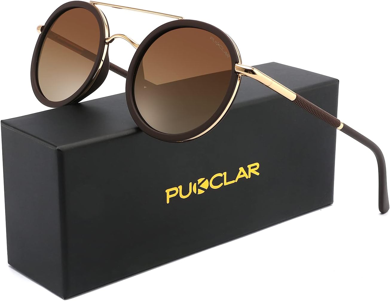 PUKCLAR Sunglasses for Men Polarized Lightweight TR90 Frame UV400 Spring Hinges Sunglasses,Please identify PUKCLAR