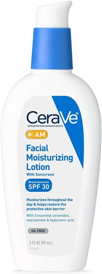 CeraVe Facial Moisturizing Lotion AM SPF 30 | 3 oz | Daily Face Moisturizer with SPF | Packaging May Vary