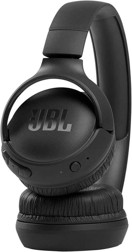 JBL Tune 510BT Wireless On Ear Headphones, Pure Bass Sound, 40H Battery, Speed Charge, Fast USB Type-C, Multi-Point Connection, Foldable Design, Voice Assistant - White, JBLT510BTWHTEU