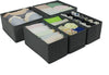 Basics Dresser Drawer Storage Organizer for Undergarments, Set of 4 - Gray
