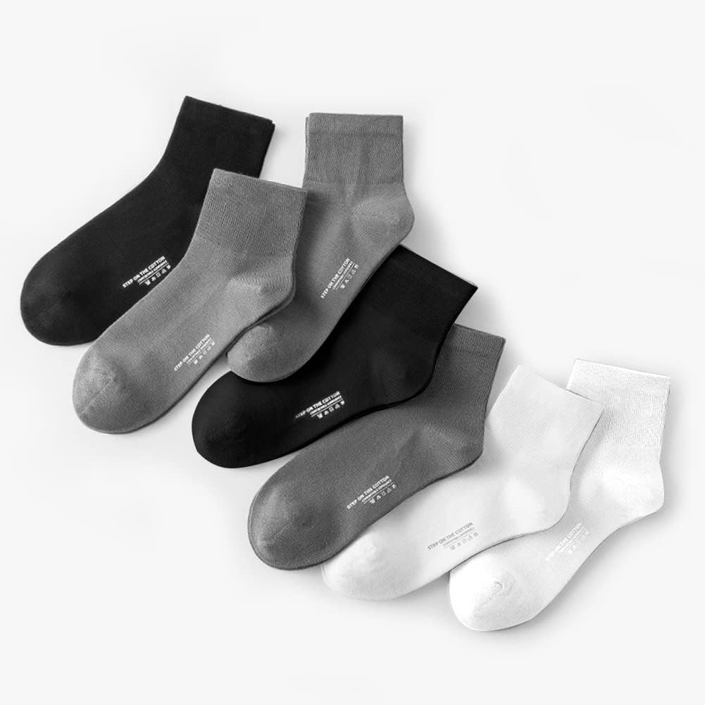 Men's Athletic Socks 100% Cotton Sports Comfort Cushion Sports Ankle Socks Comfort Fit Low-Top Sports Socks Breathable Sweat-Absorptive Women Odor-Resistant Socks