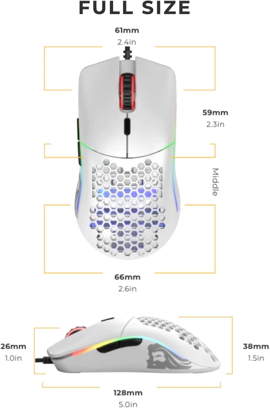 Glorious Gaming Mouse Model O MinUS - Matte Black