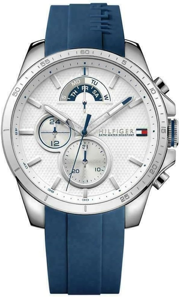 Tommy Hilfiger Women's Silver White Dial Beige Leather Watch