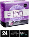 Fam Sanitary Pads Maxi Folded with Wings Night 48 pads