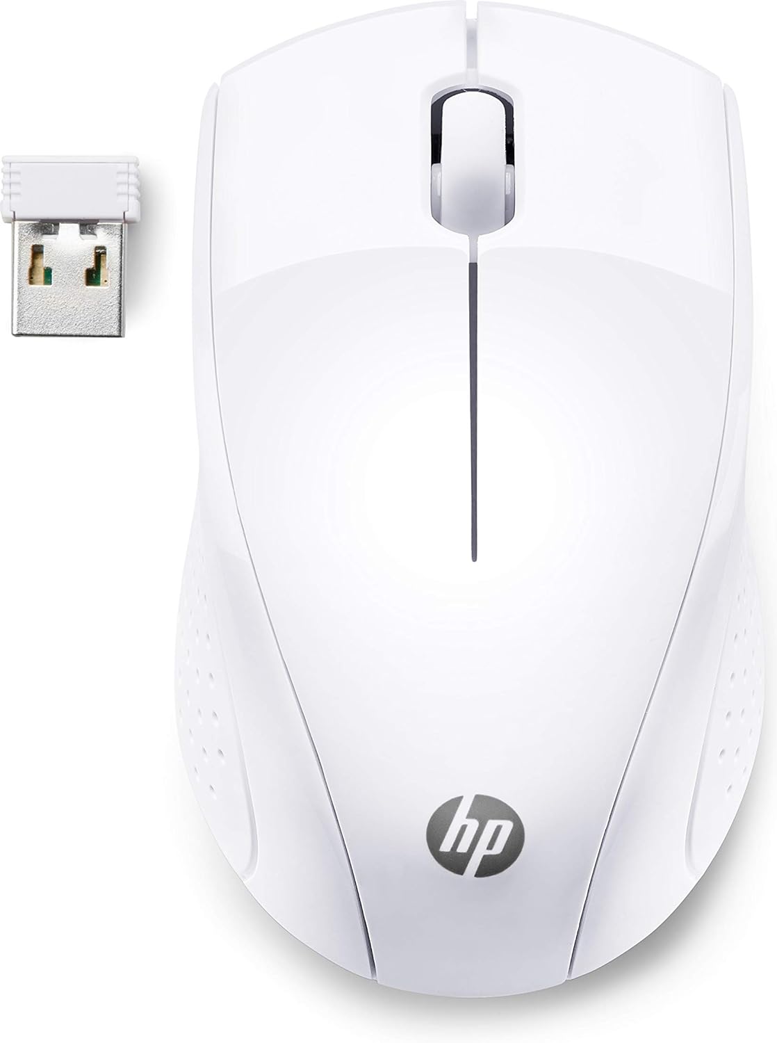 HP 220 Wireless Mouse, 2.4 GHz USB Dongle Connection, Blue LED technology, Up to 1600 DPI, 15-Month Battery, Up to 10M Connection, 2-Year Warranty, Multi Surface Tracking, Portable, Black - 3FV66AA