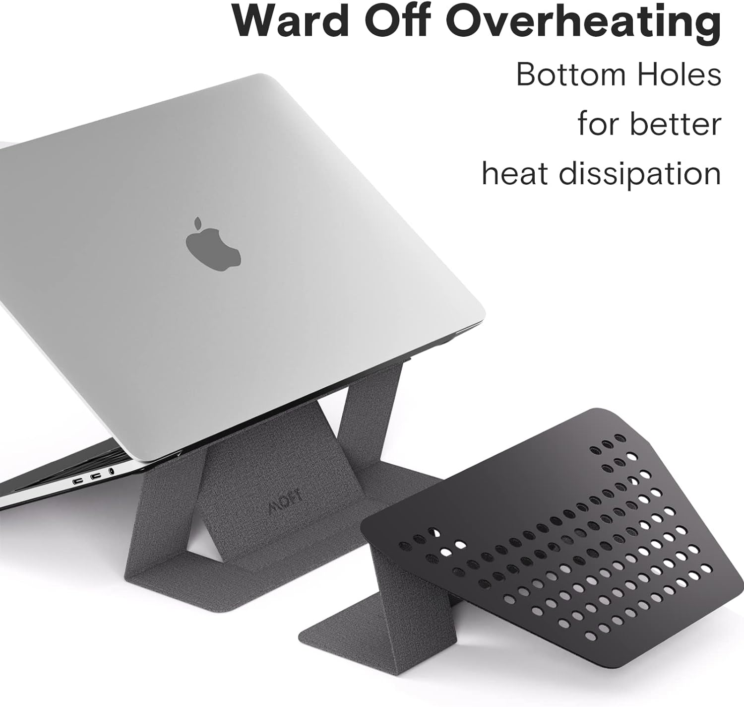 MOFT Tabletop Laptop Stand, Invisible Lightweight Laptop Computer Stand, Compatible for MacBook, Air, Pro, Tablets and Laptops up to 15.6, Patented, Starry Grey