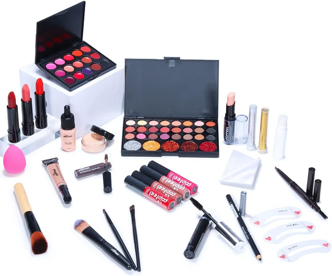 All in One Makeup Kit Multi-Purpose Makeup Set Professional Designed for Women Full Kit Makeup Must-Have Starter Kit Suitable for Beginners and Professionals 25 Pcs Set-KIT003