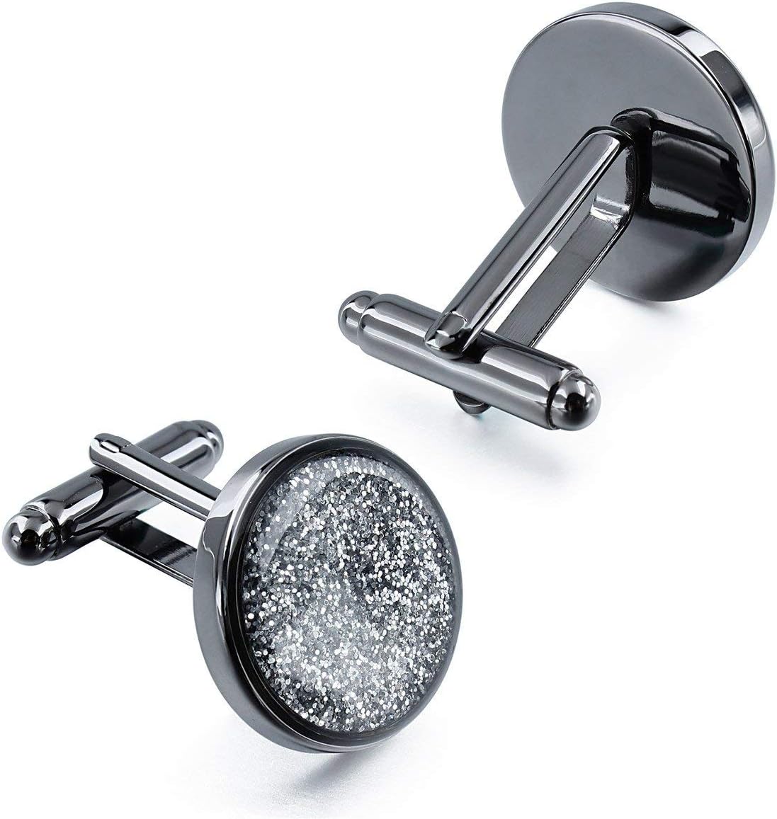 HAWSON Cufflinks and Studs Set Crystal for Men's Tuxedo Shirt for Wedding Party Accessories - Business Wedding Accessories