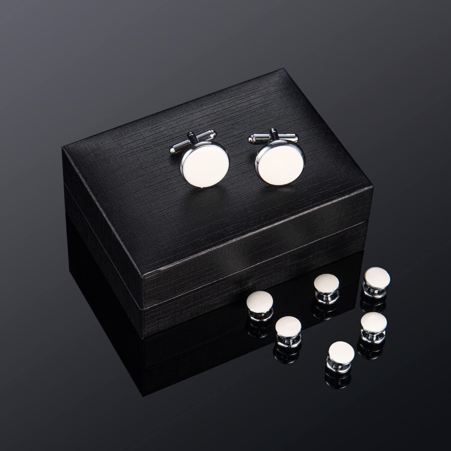 wynameleri Cufflinks and Tuxedo Studs Set in Gift Box