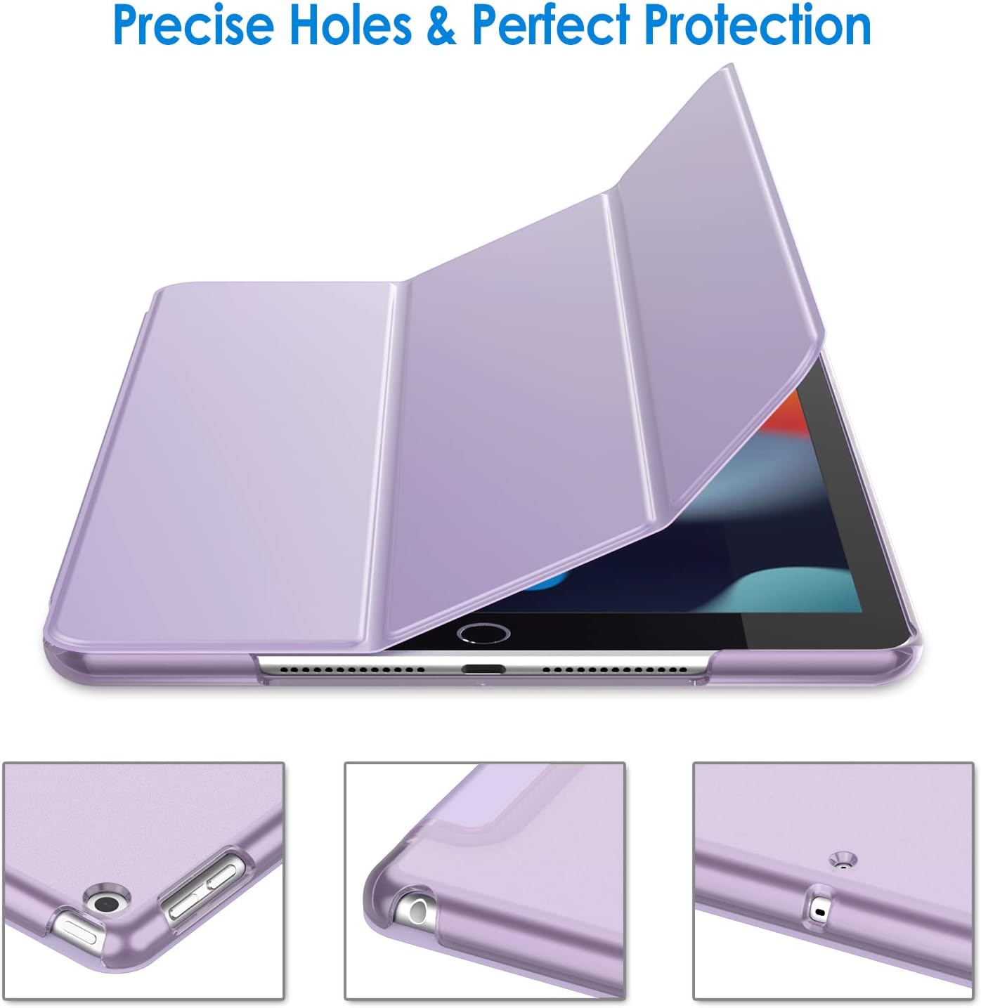 JETech Case for iPad 10.2-Inch (2021/2020/2019 Model, 9/8/7 Generation), Auto Wake/Sleep Cover (Black)
