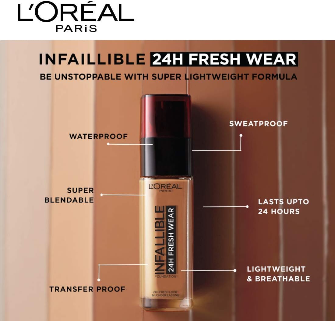 L'Oreal Paris, Infaillible 24hr Freshwear Foundation 015 Porcelaine