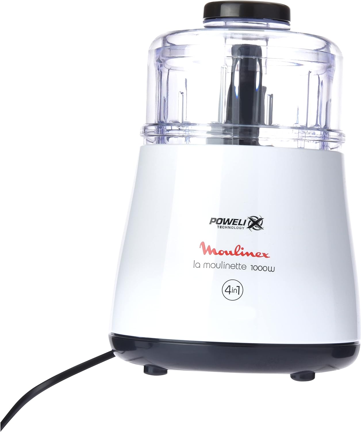 Moulinex moulinette essential chopper, 300 watts, white /black, plastic, dj520127, min 2 yrs warranty