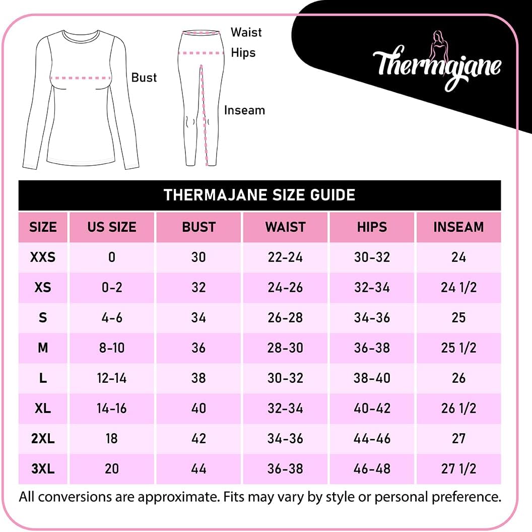 Thermajane womens J-t-w-1836 Base Layer Set