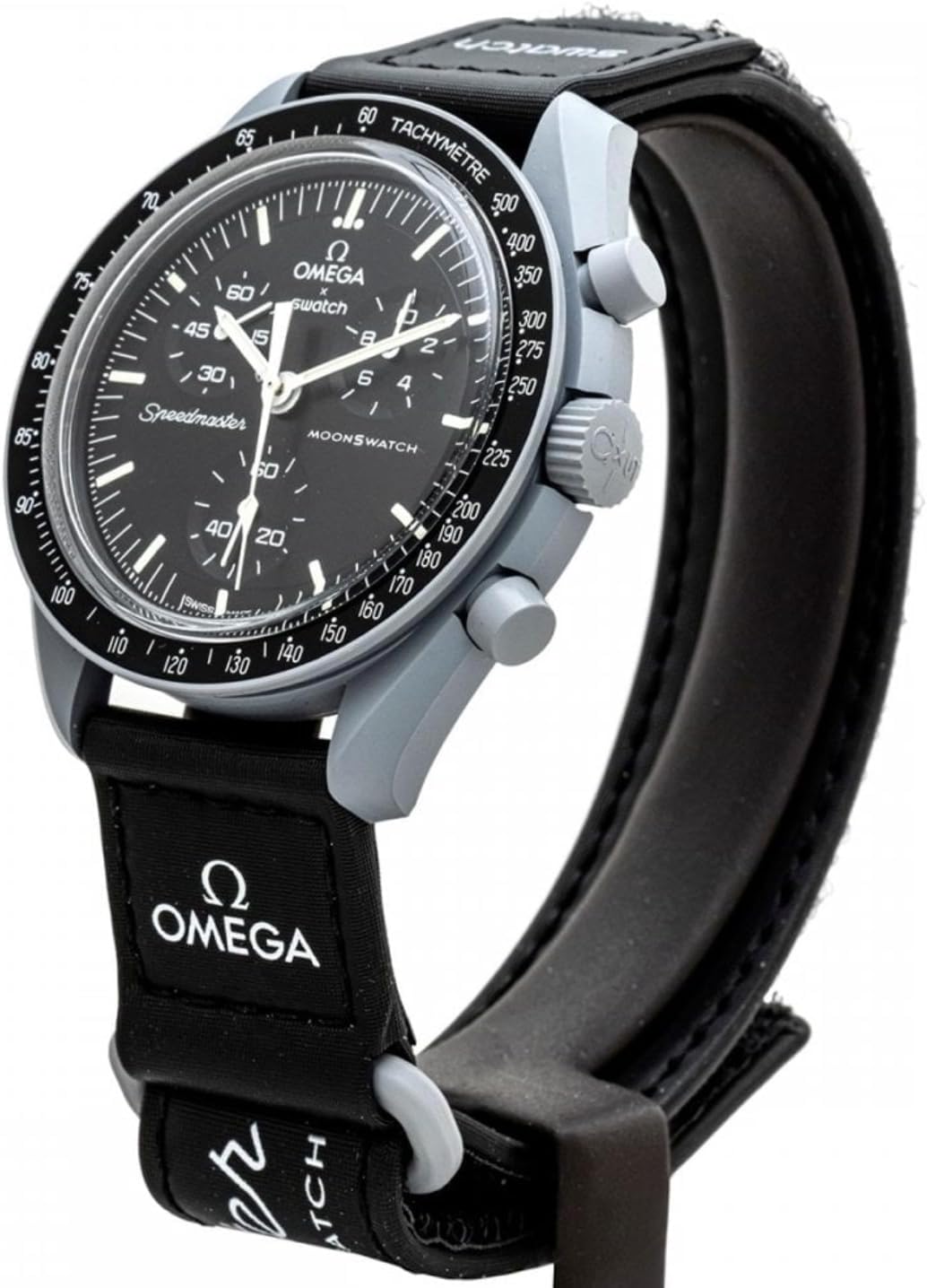 Omega x Swatch Moon Swatch Mission to The Moon Speedmaster Black - New, SO33M100
