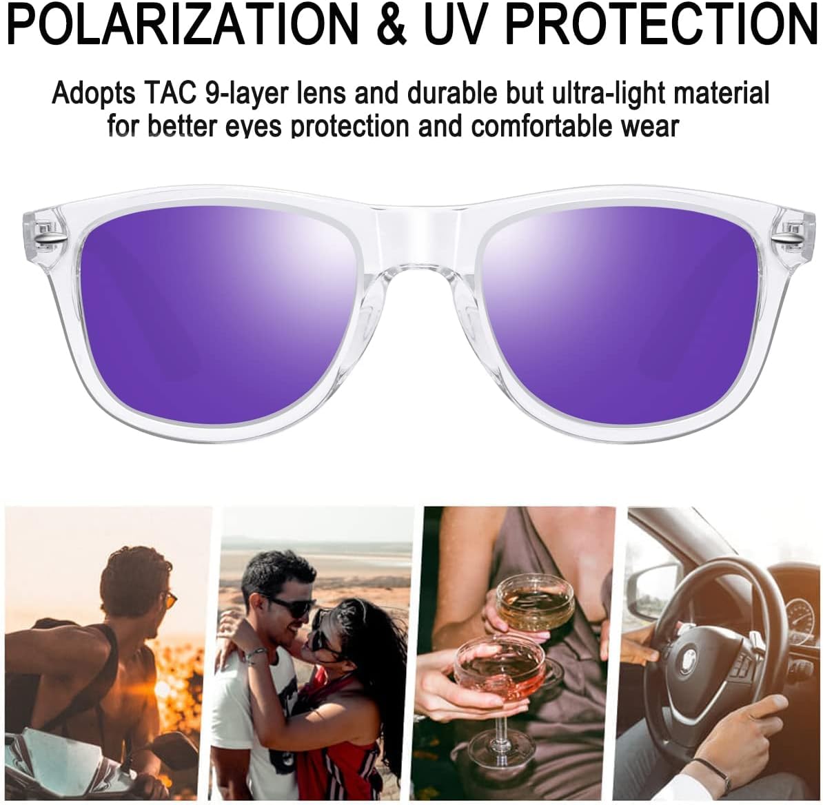 Joopin Polarized Sunglasses Men Women, Classic Square Sun Glasses 100% UV Protection Driving Fishing