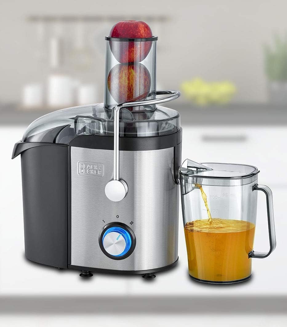 BLACK+DECKER Juicer Extractor, 800W Power with Copper Motor, 500ml Juice collector, 1.5L Large pulp container, 2 Speed Control, Easy to Clean, Perfect for Healthy Living, , JE780-B5