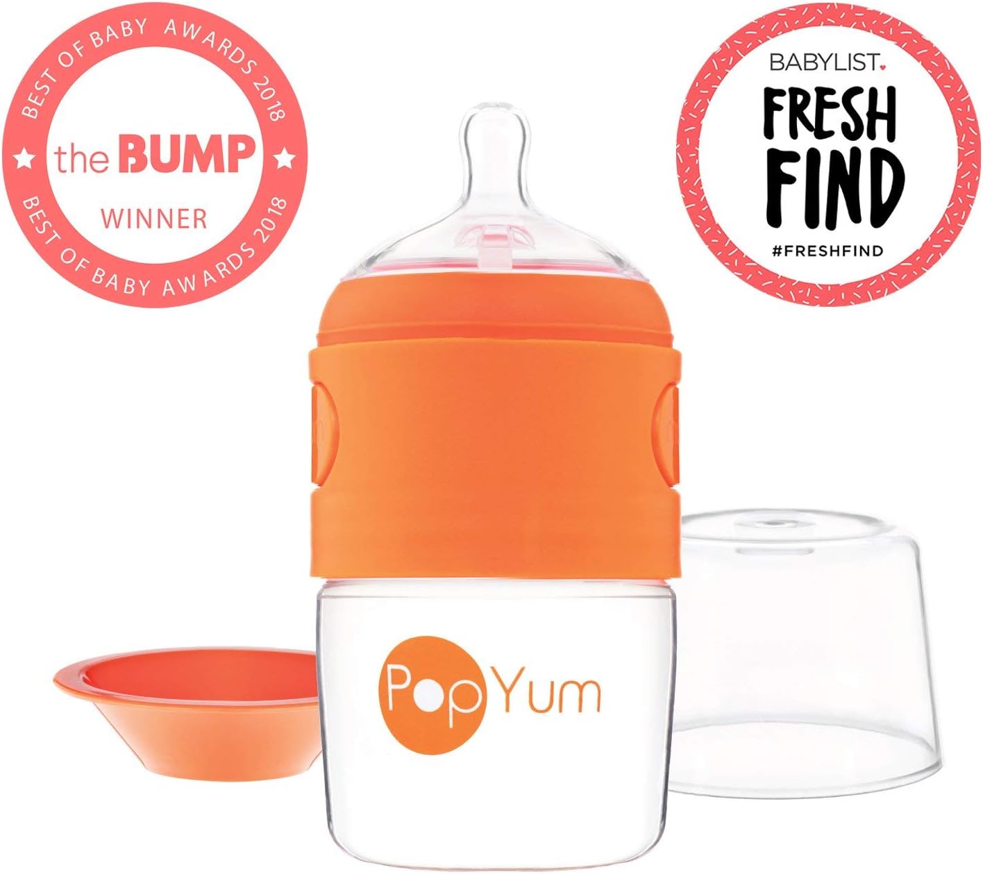 PopYum Anti-Colic Formula Making/Mixing/Dispenser Baby Bottles- Pack of 2 (9oz)