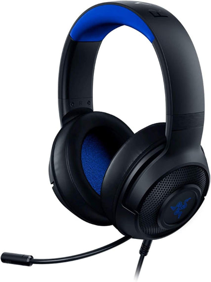Razer Kraken X Ultralight Gaming Headset: 7.1 Surround Sound - Lightweight Aluminum Frame - Bendable Cardioid Microphone - For Pc, Ps4, Ps5, Switch, Xbox One, Xbox Series X|S, Mobile - Black/Blue