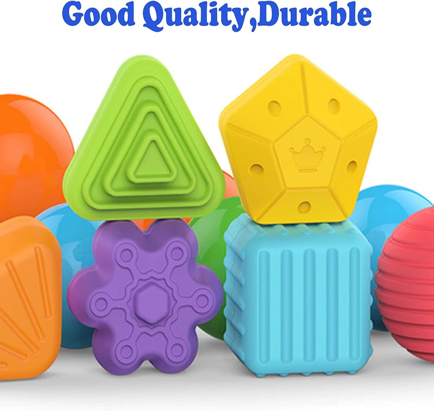 MINGKIDS Montessori Toys for 1 Year Old,Baby Sorter Toy Colorful Cube and 6 Pcs Multi Sensory Shape, Toddler Developmental Learning Toys Birthday Gifts,Baby Toys 6-12-18 Months