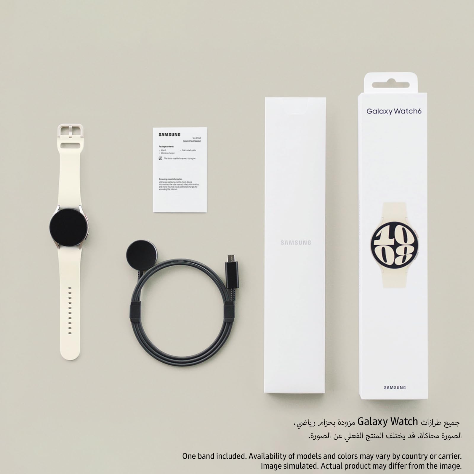 Samsung Galaxy Watch6 Smartwatch, Health Monitoring, Fitness Tracker, LTE, 40mm, Gold (UAE Version)