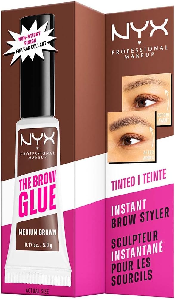 NYX PROFESSIONAL MAKEUP | THE BROW GLUE INSTANT BROW STYLER - DARK BROWN