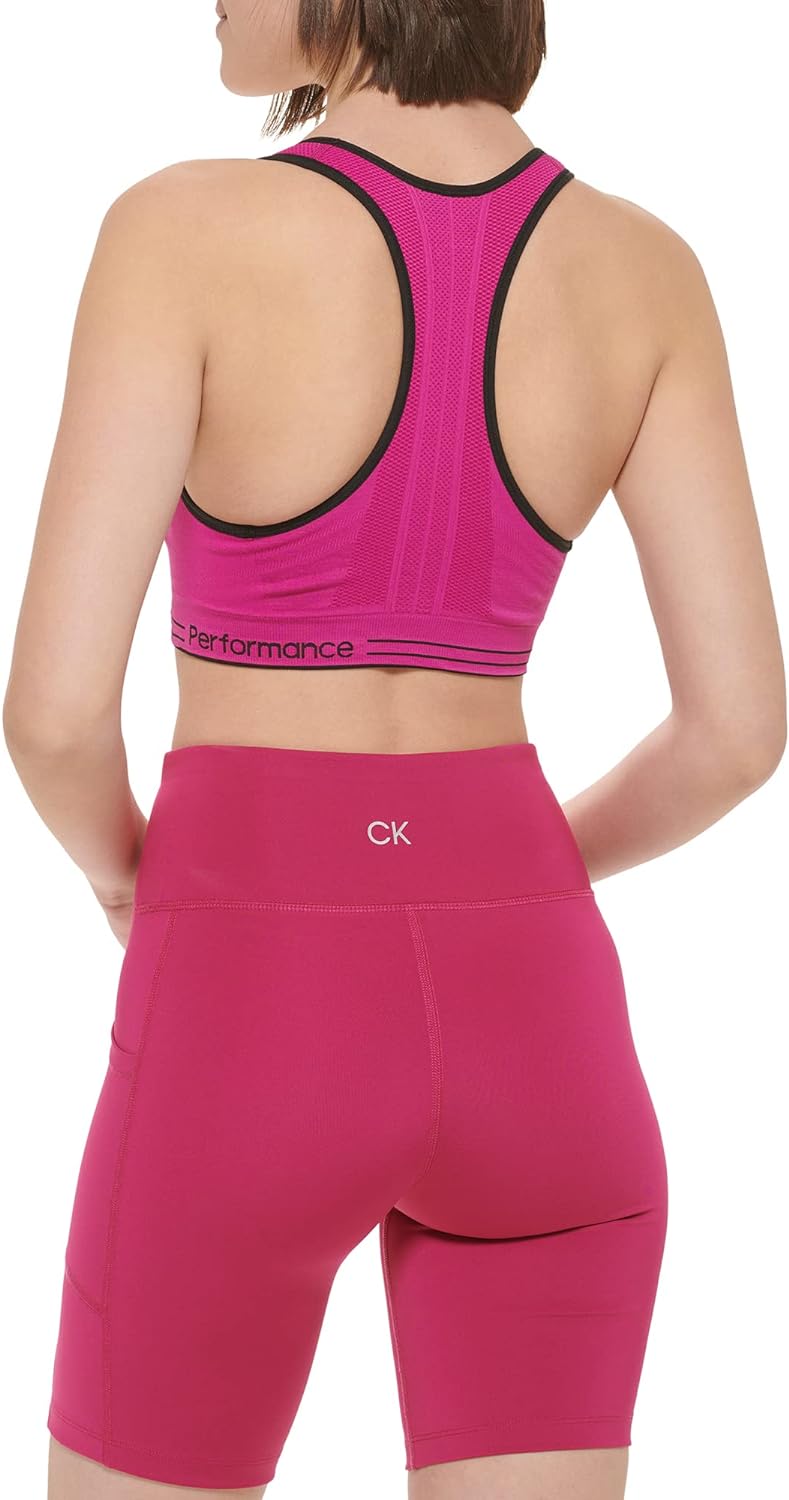 Calvin Klein Women's Premium Performance Moisture Wicking Medium Impact Sports Bra