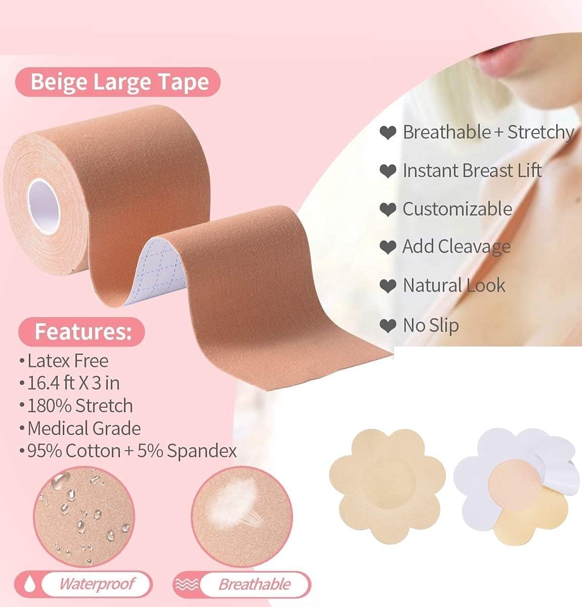 AONT Breast Up Lift Tape For Reusable Br