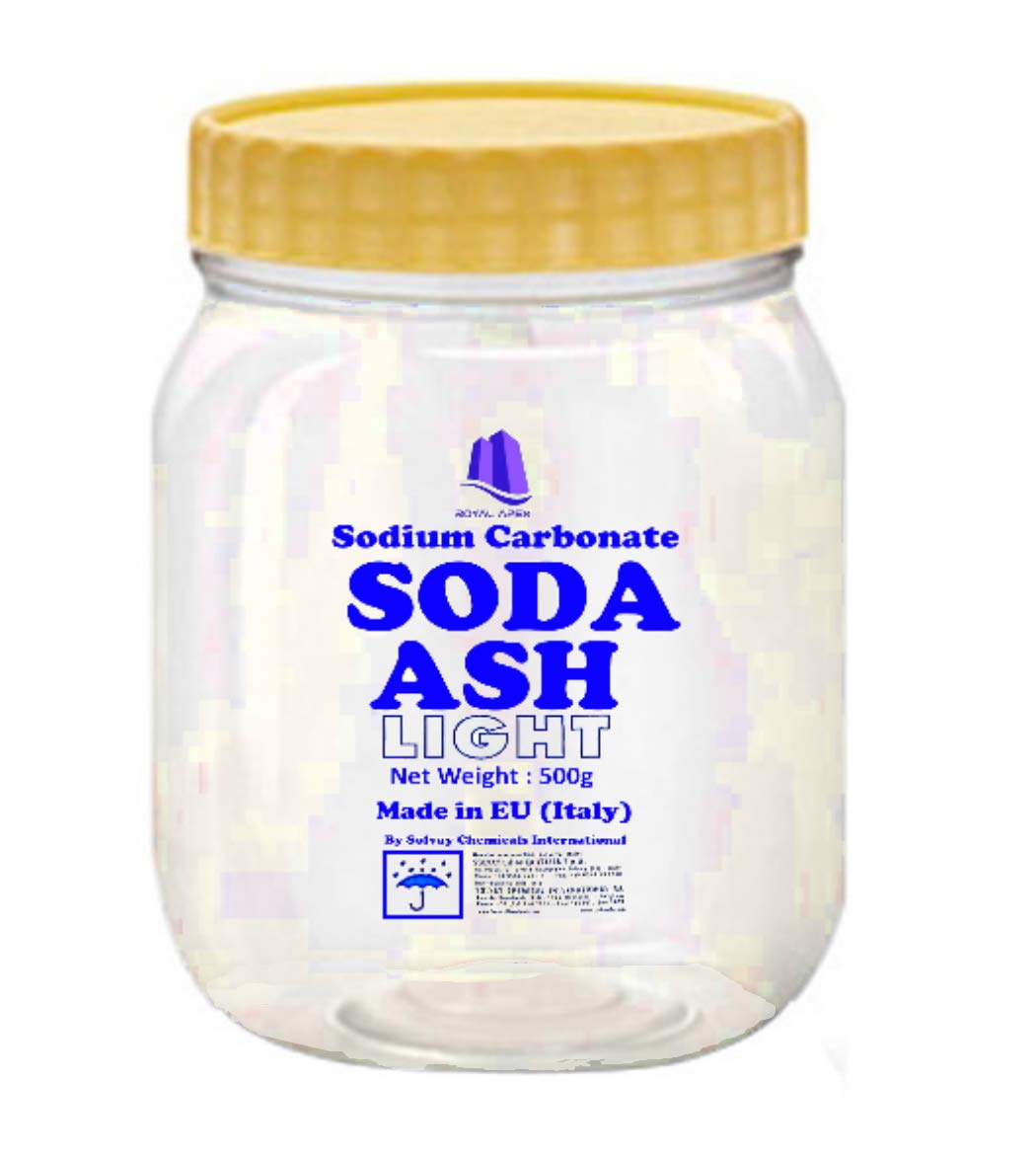 Soda Ash (Sodium carbonate Na2CO3) 500g | Soap, Makeup Products, Home Made Detergent Making Agent, Made in Italy