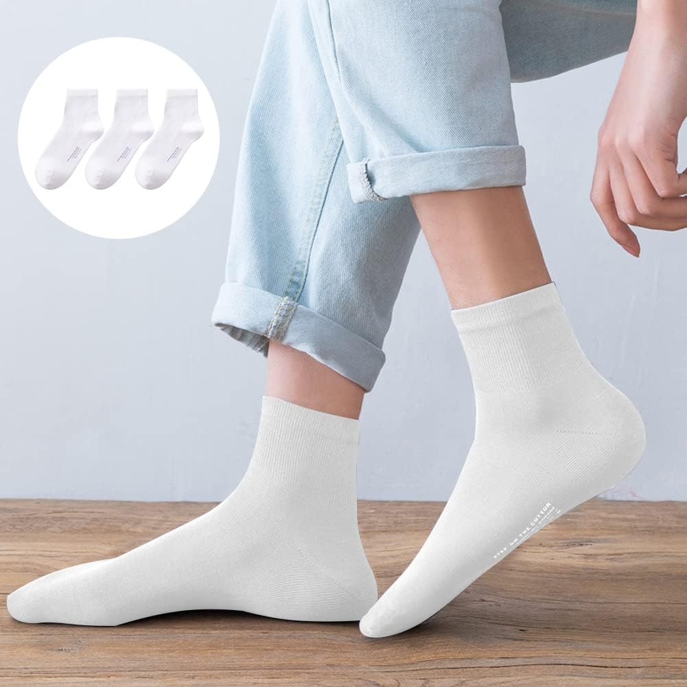 Men's Athletic Socks 100% Cotton Sports Comfort Cushion Sports Ankle Socks Comfort Fit Low-Top Sports Socks Breathable Sweat-Absorptive Women Odor-Resistant Socks