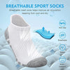 Arabest 6 Pairs Running Ankle Socks for Men Women,Compression Socks Athletic Cotton Comfort Cushion Sports Sock,Comfort Fit Low-Top Socks,Breathable,Sweat-Absorptive,Women Odor-Resistant Socks