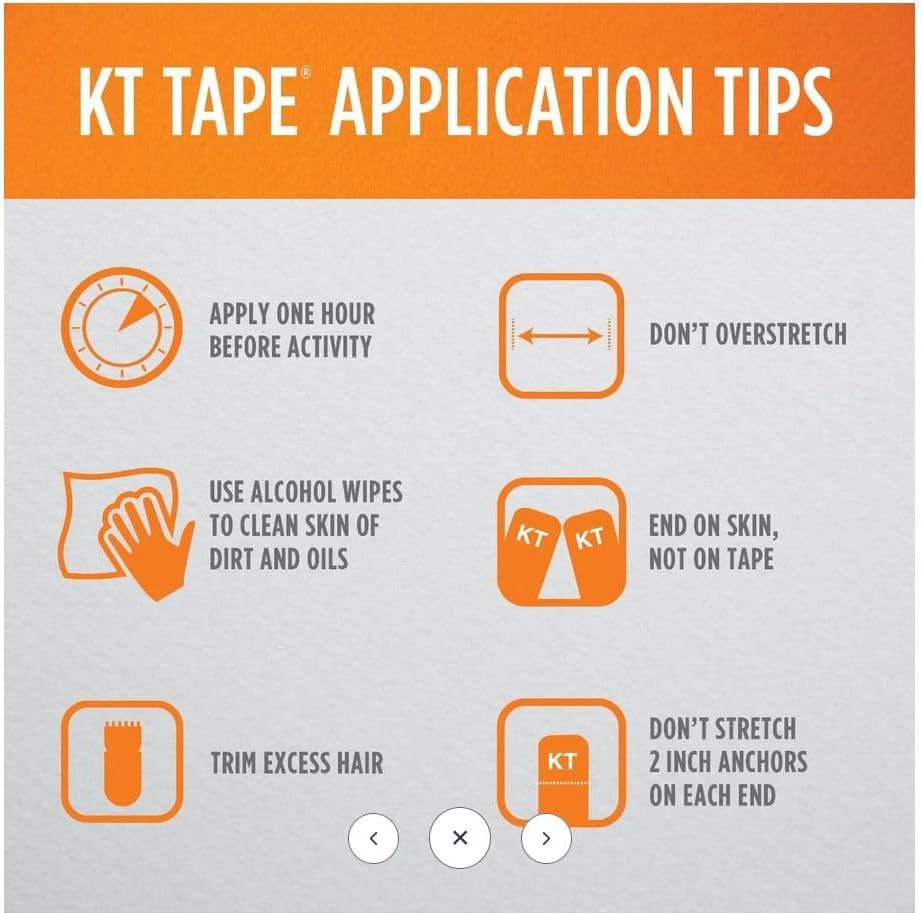 KT Tape Original Cotton Elastic Kinesiology Therapeutic Athletic Tape, 20 Pack, 10” Cut Strips Brand: KT Tape