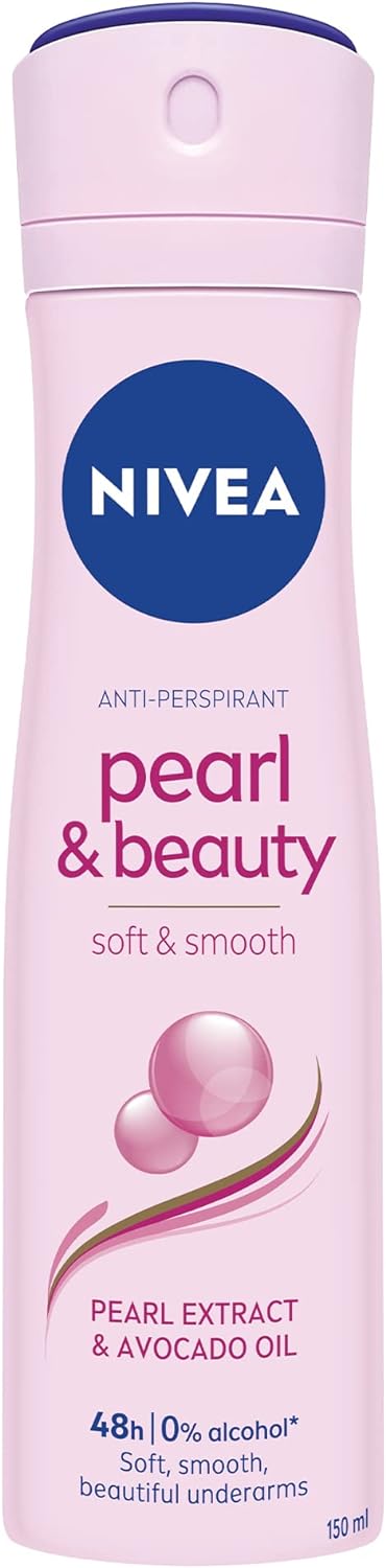 Nivea Antiperspirant Spray for Women, Pearl & Beauty Pearl Extracts, 3x150ml