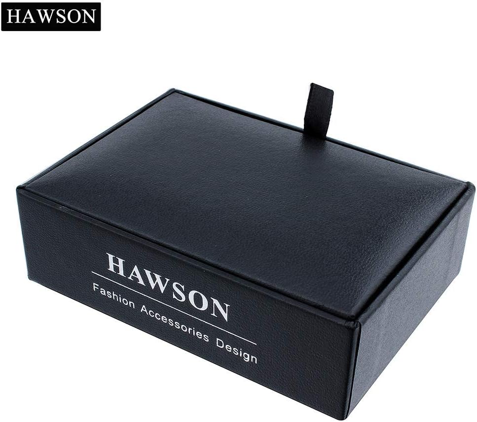 HAWSON Cufflinks and Studs Set Crystal for Men's Tuxedo Shirt for Wedding Party Accessories - Business Wedding Accessories