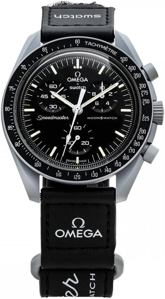 Omega x Swatch Moon Swatch Mission to The Moon Speedmaster Black - New, SO33M100