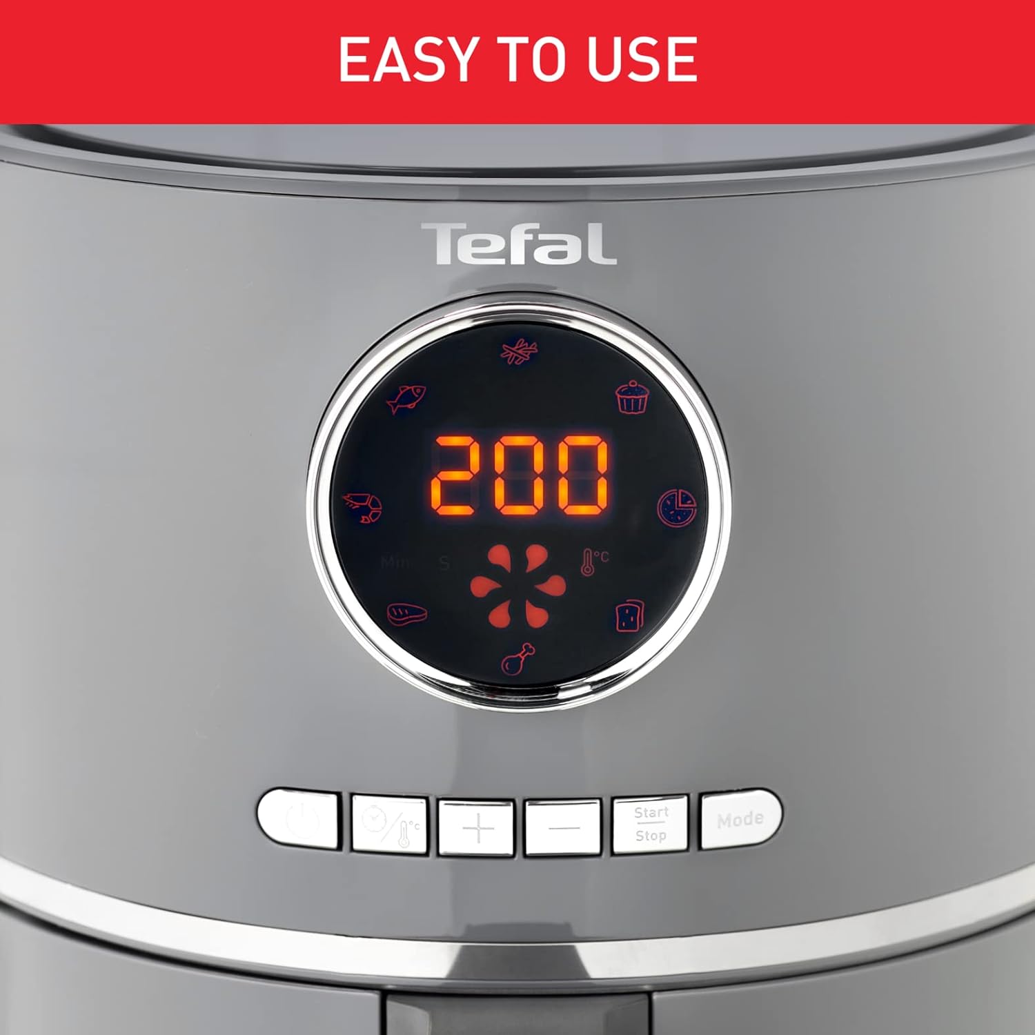 Tefal Air Fryer 0.8Kg/4.2L Capacity to Fry, Bake, Grill and Roast - 60Hz Only - EY201827
