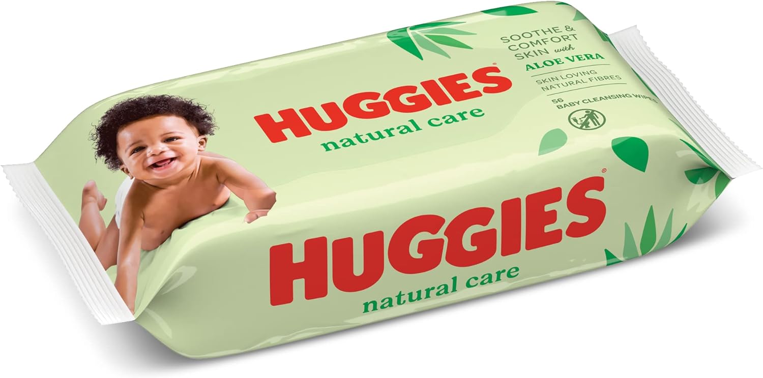 Huggies Natural Baby Wipes, Aloe Vera Wipes, 10 Pack x 56 Wipes