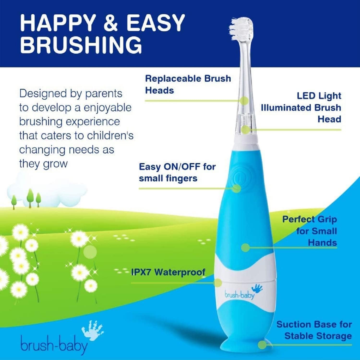 Brush-baby BabySonic Electric Toothbrush 0-3 yrs (Colour Teal)