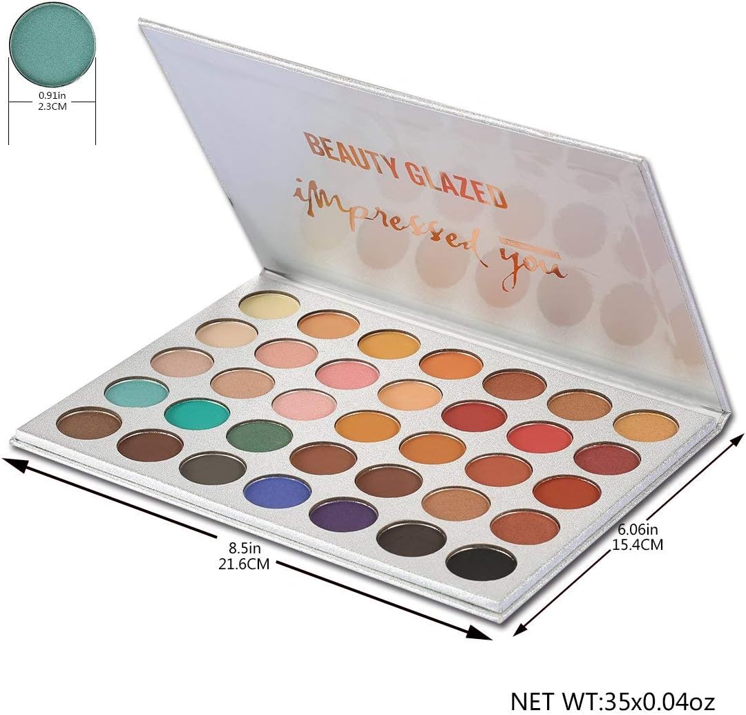 MYUANGO Color Studio Eyeshadow Palette, Highly Pigmented 35 Shades Matte and Shimmers Makeup Palette, Waterproof Blendable Eye Shadow, Cruelty- Free Makeup Pallet