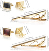 wynameleri Men's Cufflink and Tie Clip Set Fashion Designs with Luxury Gift Box for Party Business Wedding or Various Occasion