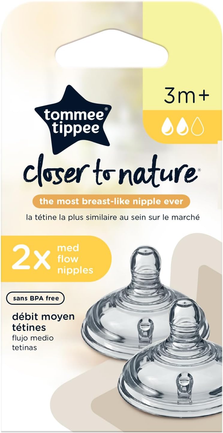 Tommee Tippee Closer to Nature Fast Flow Baby Bottle, 6+ months – 2pk