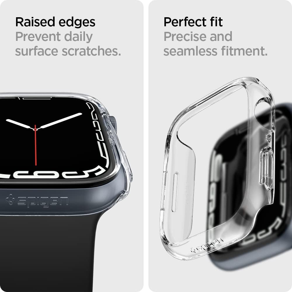 Spigen Thin Fit Case Compatible with Apple Watch Series 9/8/7 (45mm) - Black