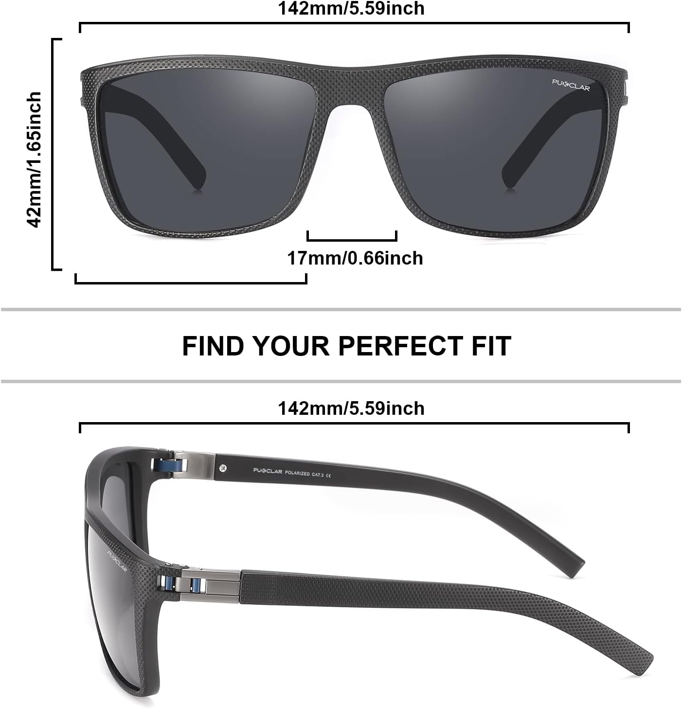 PUKCLAR Sunglasses for Men Polarized Lightweight TR90 Frame UV400 Spring Hinges Sunglasses, Please identify PUKCLAR