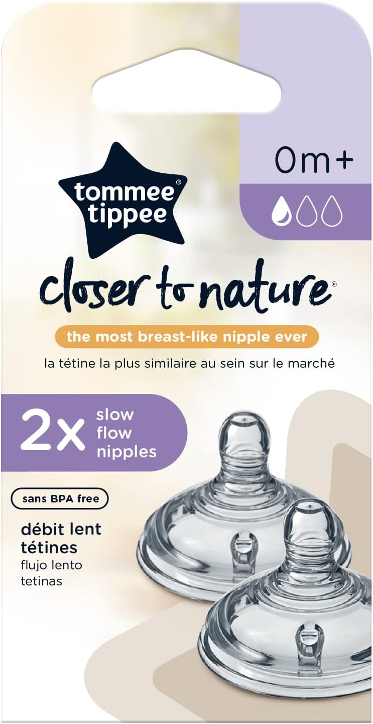 Tommee Tippee Closer to Nature Fast Flow Baby Bottle, 6+ months – 2pk