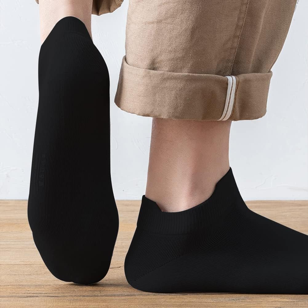 Men's Athletic Socks 100% Cotton Sports Comfort Cushion Sports Ankle Socks Comfort Fit Low-Top Sports Socks Breathable Sweat-Absorptive Women Odor-Resistant Socks